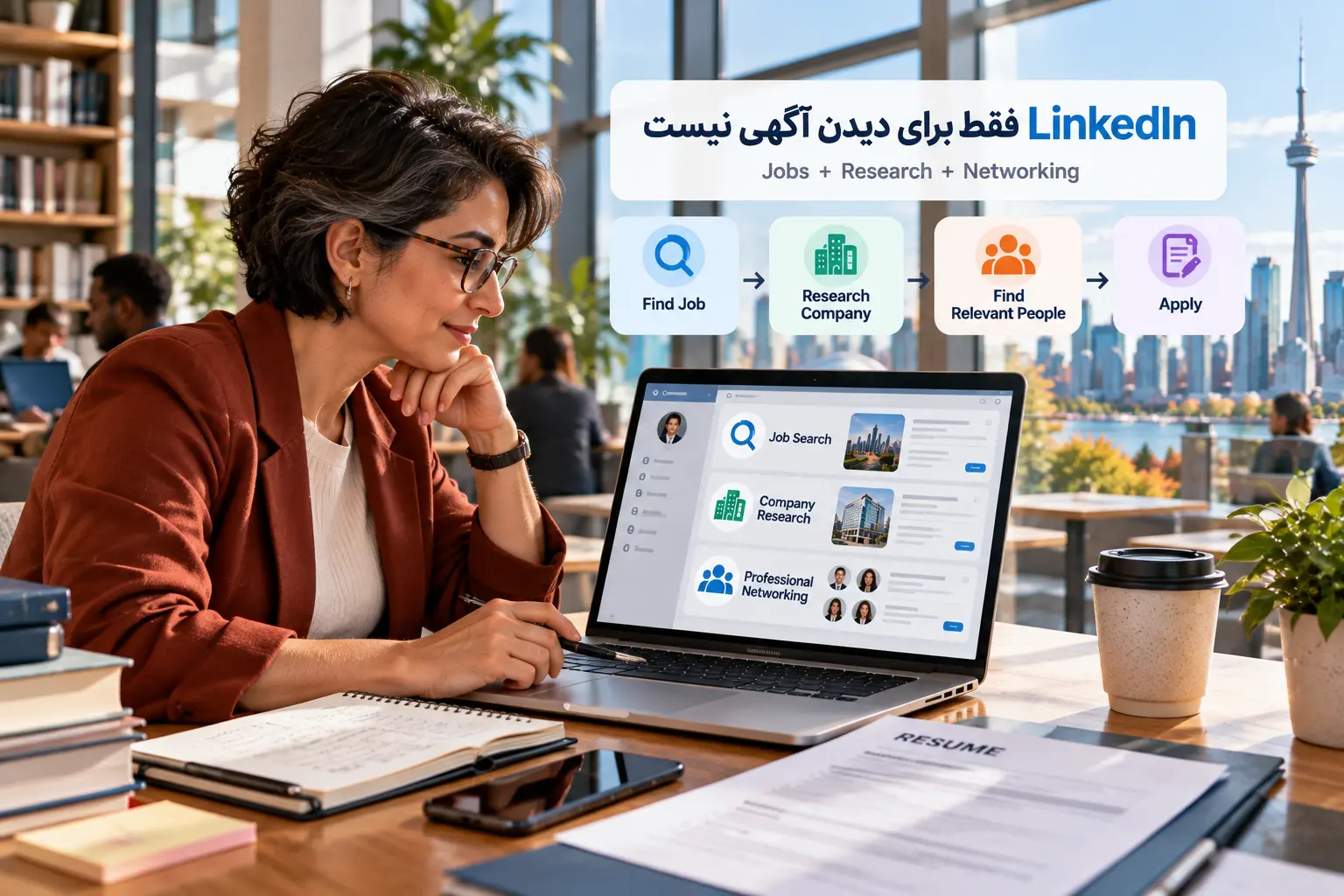 استفاده از LinkedIn برای جستجوی کار و Networking در تورنتو